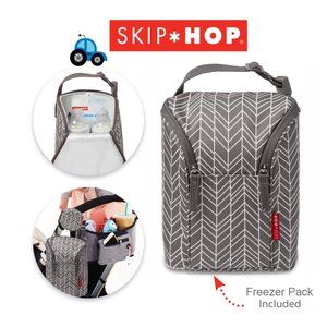 Skip Hop Grab & Go Double Bottle Thermal Bag - Chevron